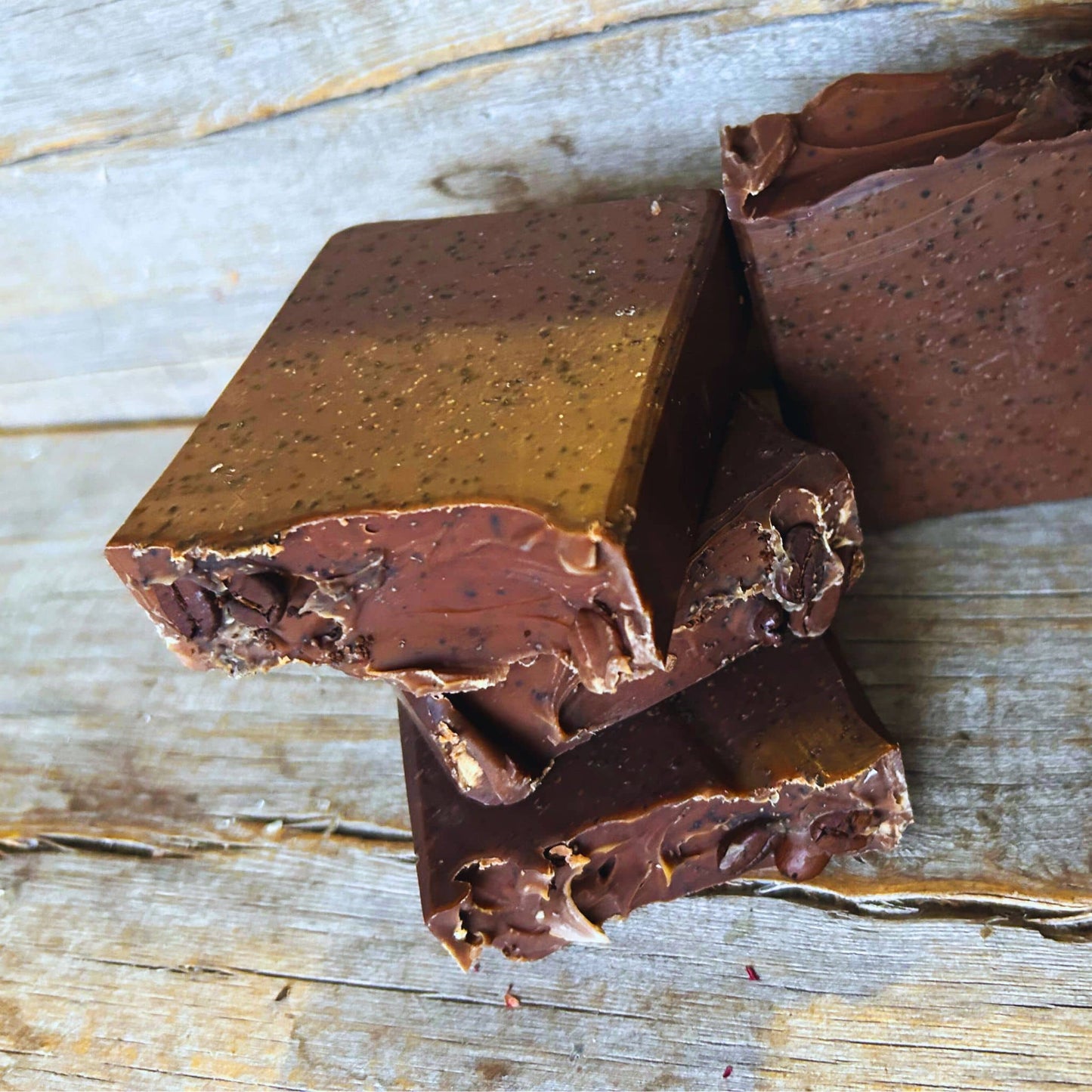 Mocha Fudge Bars | Exfoliating Tallow Soap