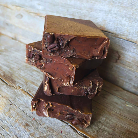 Mocha Fudge Bars | Exfoliating Tallow Soap