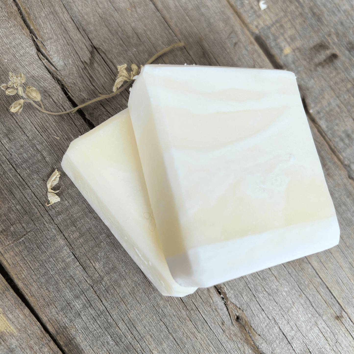 Creamy marbled tallow soap