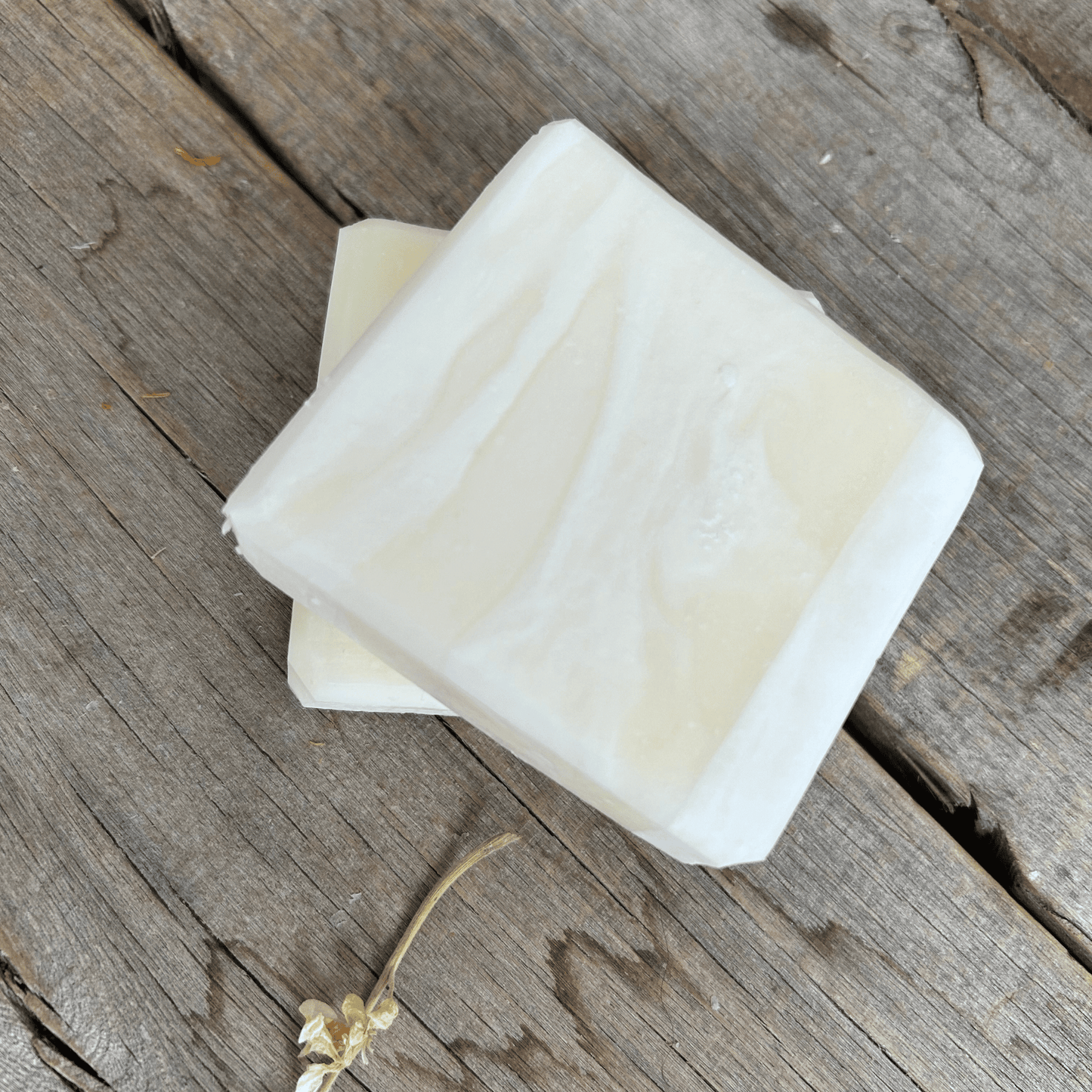 Creamy marbled tallow soap