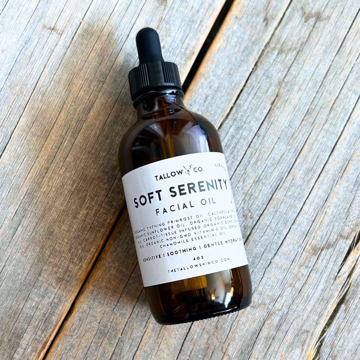 Soft Serenity | Hybrid Farm-Fresh Facial Oil for Sensitive Skin - Tallow Skin Co.